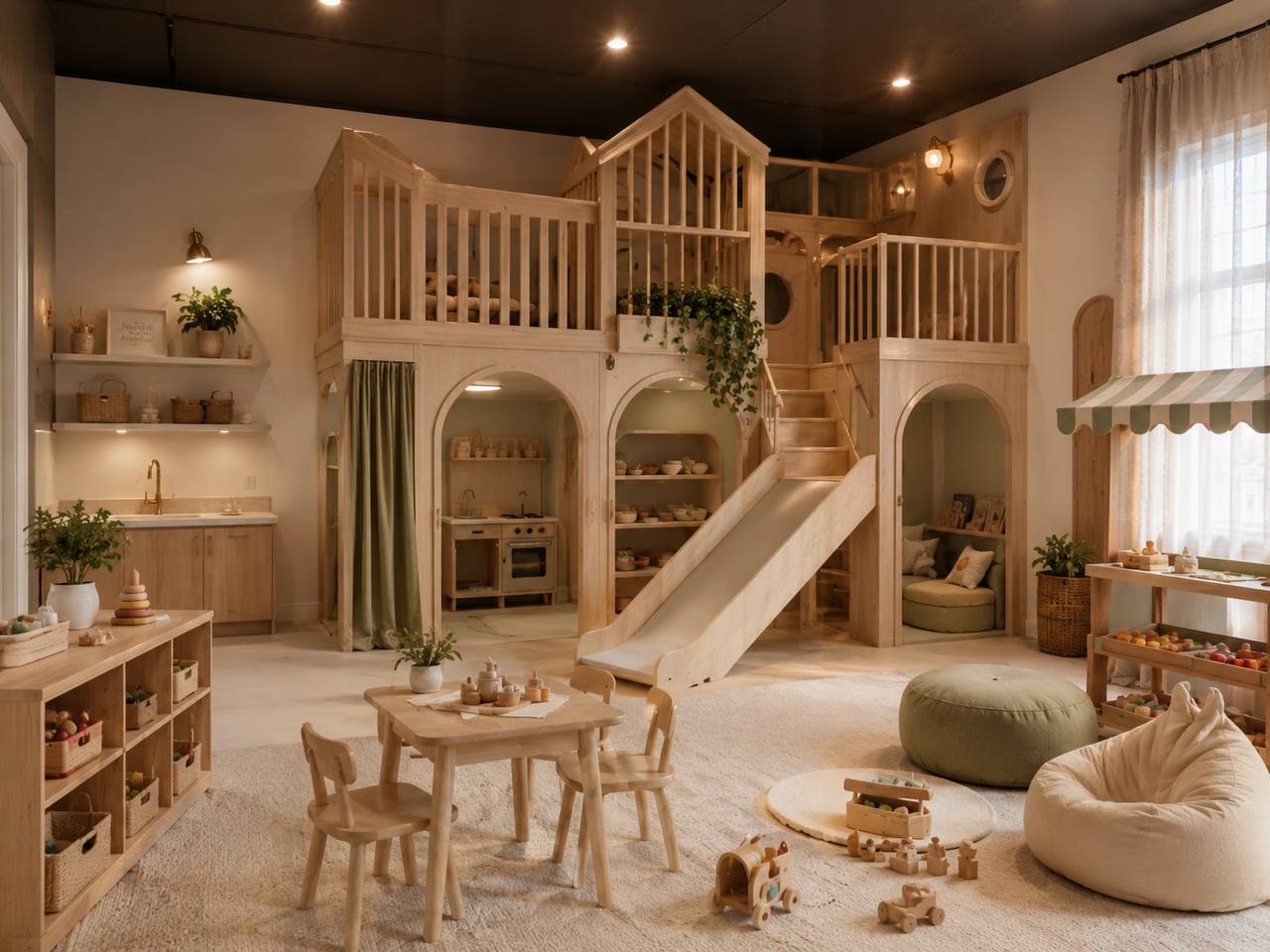 The Care Room — a beautiful Montessori-inspired play space where children are loved and watched while mothers stay close